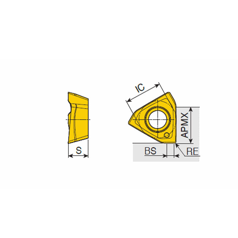 3PKT 06-M High positive inserts 3PKT with three helical cutting edges for 90° shoulders & general machining - Big-tools Industrial Supply Tools for Metal Cutting