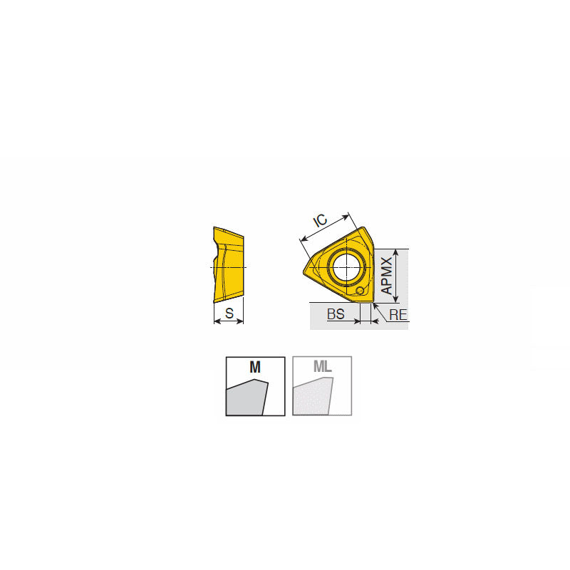 3PKT 15-M High positive inserts 3PKT with three helical cutting edges for 90° shoulders & general machining - Big-tools Industrial Supply Tools for Metal Cutting