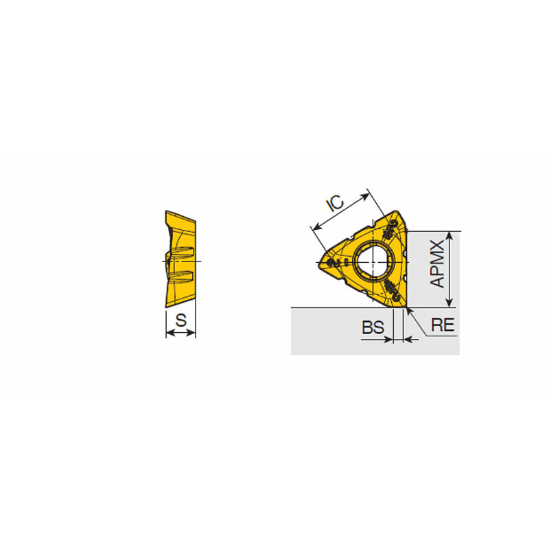 3PKT 15-SM Chip splitter inserts of 3PKT with high positive and three helical cutting edges for 90° shoulders - Big-tools Industrial Supply Tools for Metal Cutting