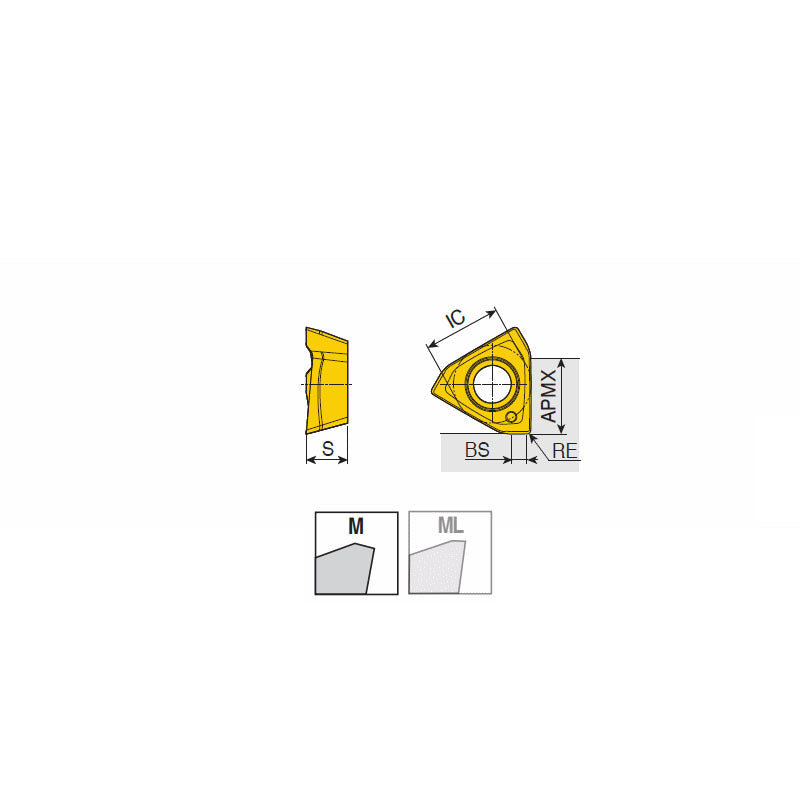 3PKT 19-M High positive inserts 3PKT with three helical cutting edges for 90° shoulders & general machining - Big-tools Industrial Supply Tools for Metal Cutting