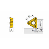 3PKT 19-SM Chip splitter inserts of 3PKT with high positive and three helical cutting edges for 90° shoulders - Big-tools Industrial Supply Tools for Metal Cutting