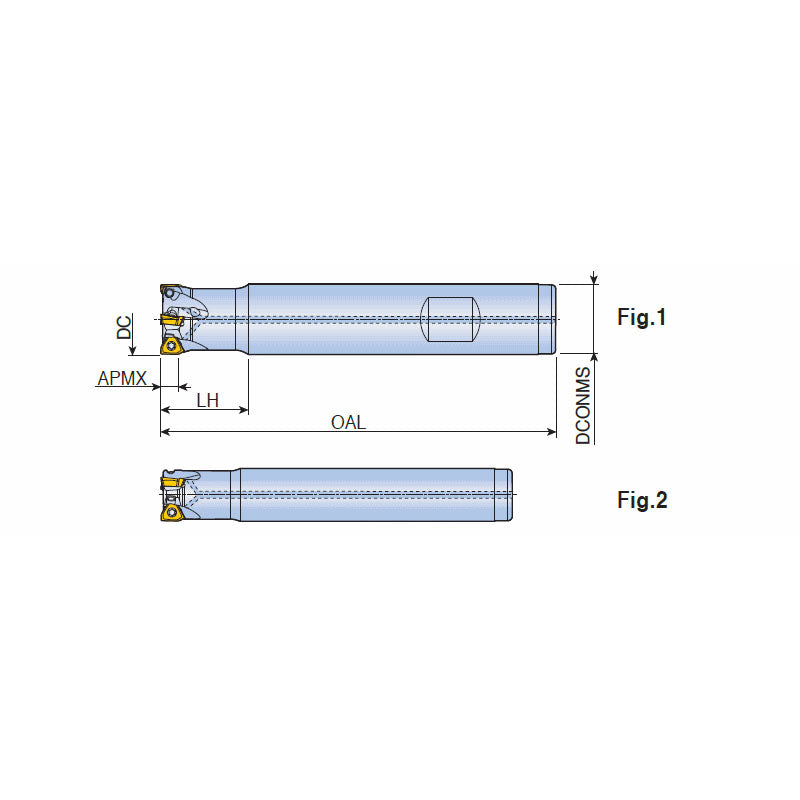 3P TE90-04   90° End mills with high positive three helical cutting edges inserts of 3PKT 04 - Big-tools Industrial Supply Tools for Metal Cutting