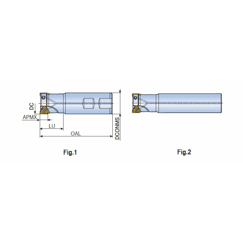 3P TE90-15 90° End mills with high positive three helical cutting edges inserts of 3PK(H)T 15 - Big-tools Industrial Supply Tools for Metal Cutting