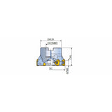 3P TF90-R-15 (INCH BORE) 90° Face mills with high positive three helical cutting edges inserts of 3PK(H)T 15 & inch bores - Big-tools Industrial Supply Tools for Metal Cutting