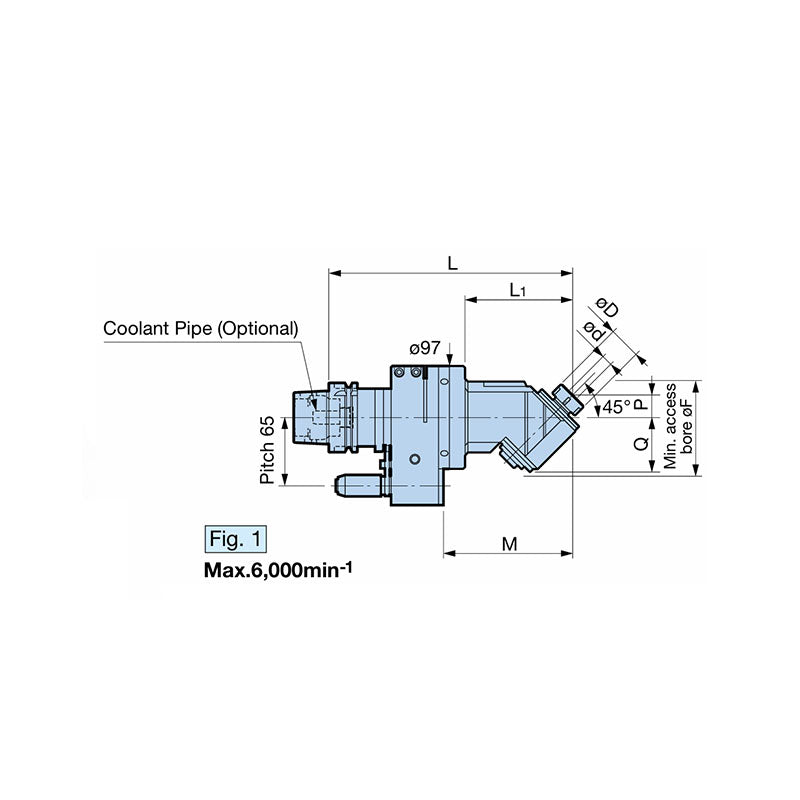 45° Exclusive Fixing Housing Brings About Secure Diagonal Machining Angle Head AG45 Series