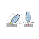 45° TYPE S Tilt Type  Mono-block Holder  C4-DDHNN-00075-15