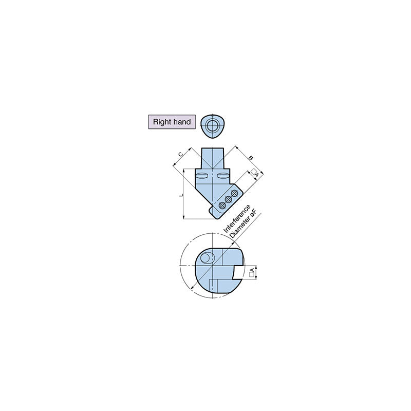 45° Type  For Various Operations Including External Turning,  Grooving And Threading Square Tool Holder C5/C6/C8