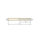 4 Flute Long Length Carbide X-Power Pro End Mills GM817 Series Plain Shank