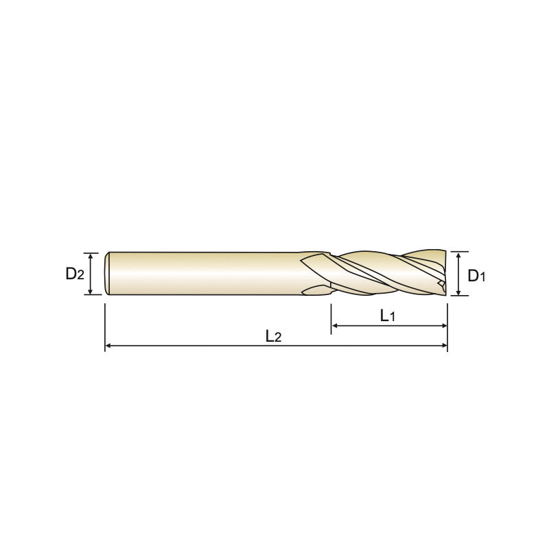 4 Flute SEME71025～SEME7106012 Carbide 4G Mill End Mills Plain Shank SEME71 Series