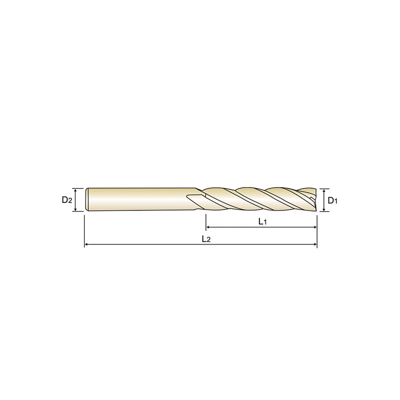 4 Flute  Long Length SEME7201003～SEME7202520  Carbide 4G Mill End Mills Plain Shank SEME72 Series