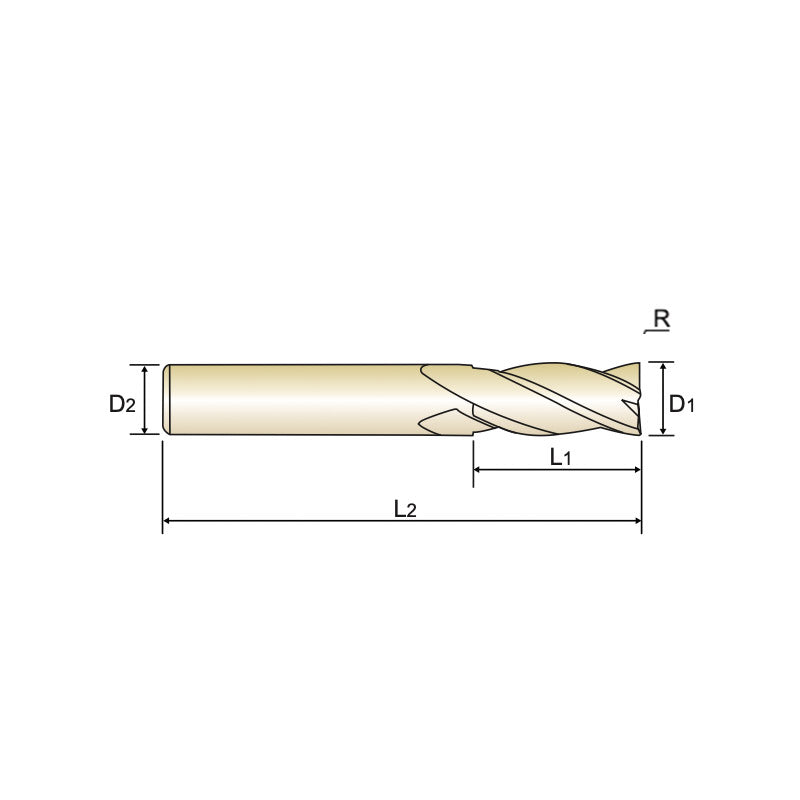 4 Flute Regular Length Carbide X-Power Pro End Mills GM153 Series
