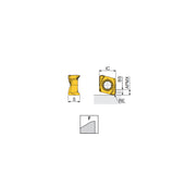 4NHT 06-F  Double-sided ground inserts with side wiper & high positive 4 cutting edges for side wall & corner R finishing machining - Big-tools Industrial Supply Tools for Metal Cutting