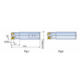 4N TE90-09 90° End mills with unique four high positive helical cutting edges of double-sided 4NK(H)T 09 inserts and high ramping capability - Big-tools Industrial Supply Tools for Metal Cutting
