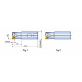 4N TE90-11 90° End mills with unique four high positive helical cutting edges of double-sided 4NKT 11 inserts & high ramping capability - Big-tools Industrial Supply Tools for Metal Cutting