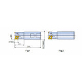 4N TE90-14 90° End mills with unique four high positive helical cutting edges of double-sided 4NKT 14 inserts and high ramping capability - Big-tools Industrial Supply Tools for Metal Cutting