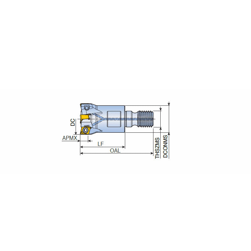 4N TE90-M-06 90° Modular end mills with T-FLEXTEC adaptation & unique four high positive helical cutting edges of double-sided 4NK(H)T 06 inserts & high ramping capability - Big-tools Industrial Supply Tools for Metal Cutting