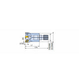 4N TE90-M-06 90° Modular end mills with T-FLEXTEC adaptation & unique four high positive helical cutting edges of double-sided 4NK(H)T 06 inserts & high ramping capability - Big-tools Industrial Supply Tools for Metal Cutting