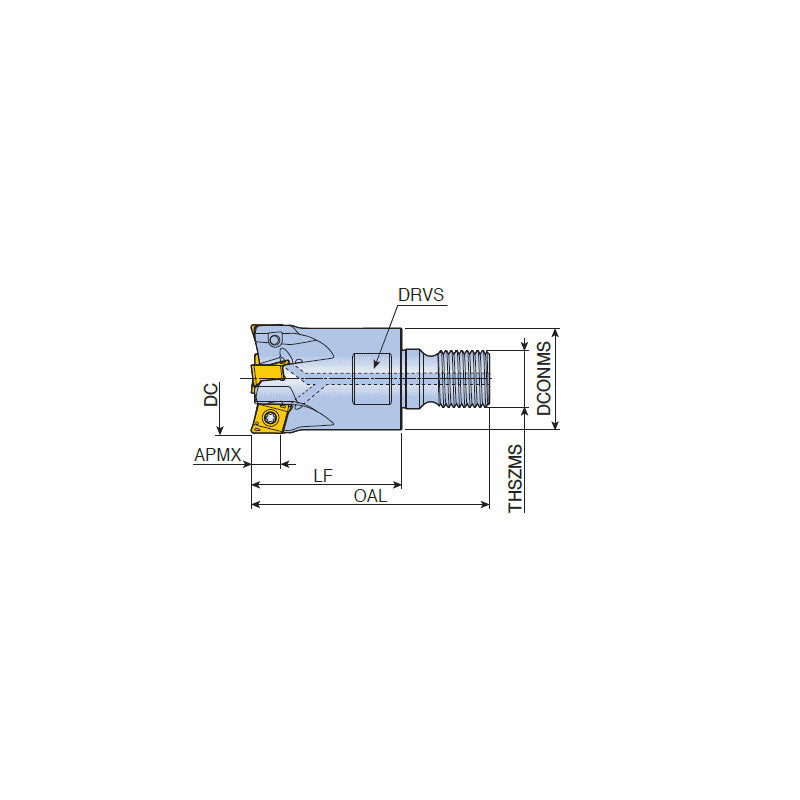 4N TE90-M-09 90° Modular end mills with T-FLEXTEC adaptation & unique four high positive helical cutting edges of double-sided 4NK(H)T 09 inserts & high ramping capability - Big-tools Industrial Supply Tools for Metal Cutting
