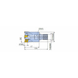 4N TE90-M-09 90° Modular end mills with T-FLEXTEC adaptation & unique four high positive helical cutting edges of double-sided 4NK(H)T 09 inserts & high ramping capability - Big-tools Industrial Supply Tools for Metal Cutting