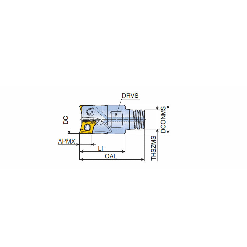 4N TE90-S-04 90° Modular end mills with MAXIRUSH adaptation & unique four high positive helical cutting edges of double-sided 4NKT 04 inserts and high ramping capability - Big-tools Industrial Supply Tools for Metal Cutting