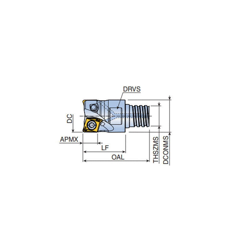 4N TE90-S-06 90° Modular end mills with MAXIRUSH adaptation & unique four high positive helical cutting edges of double-sided 4NKT 06 inserts and high ramping capability - Big-tools Industrial Supply Tools for Metal Cutting