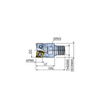 4N TE90-S-06 90° Modular end mills with MAXIRUSH adaptation & unique four high positive helical cutting edges of double-sided 4NKT 06 inserts and high ramping capability - Big-tools Industrial Supply Tools for Metal Cutting