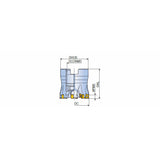 4N TF90-R-04 90° Face mills with unique four high positive helical cutting edges of double-sided 4NKT 04 inserts & high ramping capability - Big-tools Industrial Supply Tools for Metal Cutting