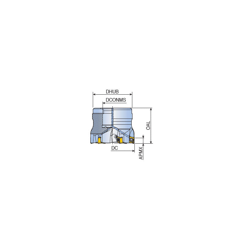 4N TF90-R-06 90° Face mills with unique 4 high positive helical cutting edges of double-sided 4NK(H)T 06 inserts - Big-tools Industrial Supply Tools for Metal Cutting