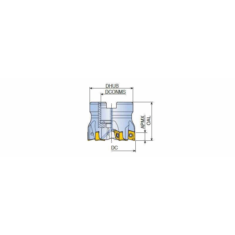 4N TF90-R-09 90° Face mills with unique four high positive helical cutting edges of double-sided 4NK(H)T 09 inserts & high ramping capability - Big-tools Industrial Supply Tools for Metal Cutting