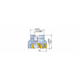4N TF90-R-14 90° Face mills with unique four high positive helical cutting edges of double-sided 4NKT 14 inserts and high ramping capability - Big-tools Industrial Supply Tools for Metal Cutting