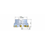 4W-TF90-R-12 Face mills with periphery ground precise wiper inserts for super finishing of various materials such as steels, cast iron & aluminum alloys - Big-tools Industrial Supply Tools for Metal Cutting