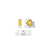 6NGU 06/09-ML Double-sided ground positive 6 cutting edges inserts for light machining and 90° shoulders - Big-tools Industrial Supply Tools for Metal Cutting
