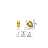6NKU 04-M  Double-sided economical positive 6 cutting edges inserts for general machining and 90° shoulders - Big-tools Industrial Supply Tools for Metal Cutting