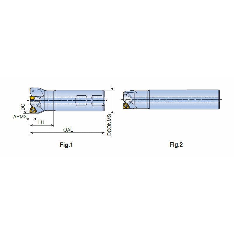 6N TE90-04 90° End mills with economical positive six cutting edges of double-sided 6NKU 04 inserts for general machining - Big-tools Industrial Supply Tools for Metal Cutting