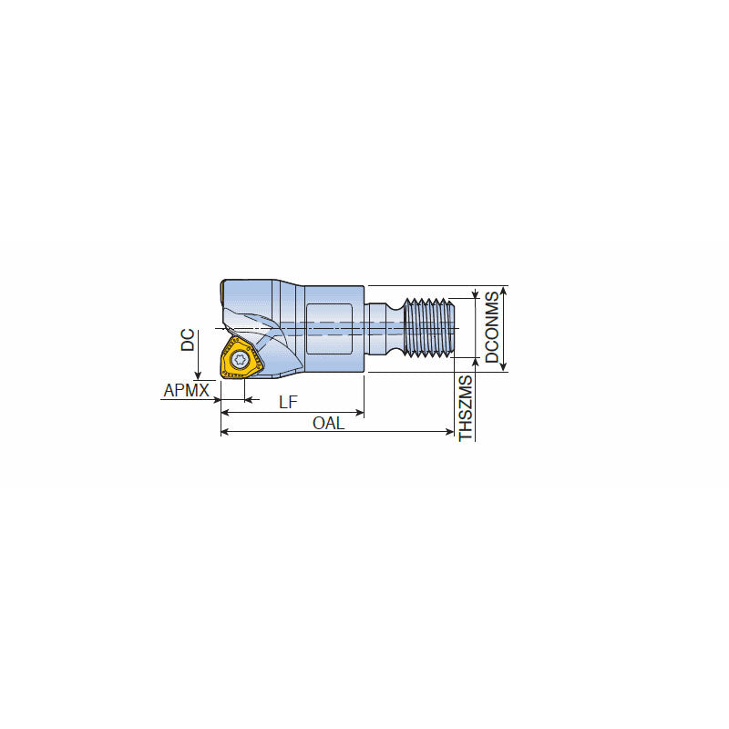 6N TE90-M-06/09 90° Modular end mills with T-FLEXTEC adaptation and positive six cutting edges of double-sided 6NGU 06/09 inserts - Big-tools Industrial Supply Tools for Metal Cutting