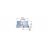6N TF90-R-06/09(INCH BORE) 90° Face mills with positive six cutting edges of double- sided 6NGU 06/09 inserts in inch bores - Big-tools Industrial Supply Tools for Metal Cutting