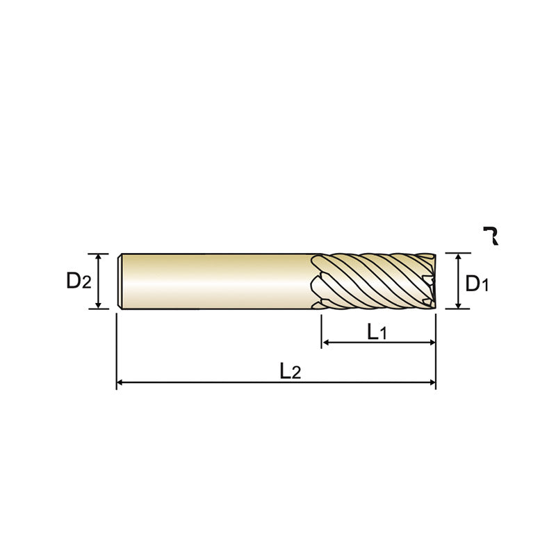 6&8 Flute 45° Helix Long Length & Extra Long Length &Corner Radius Carbide X-Power Pro End Mills GM208/GM218/GM668 Series