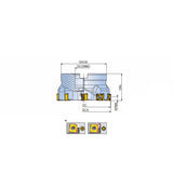 8D-TF90-R-12 90° Face mills with 8 cutting edges of double-sided Square inserts SQ 12 for general milling - Big-tools Industrial Supply Tools for Metal Cutting