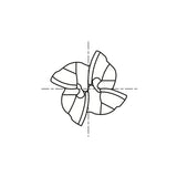 8% COBALT (M42) Flat Shank E2020 Series, HSS Co8, 4 Flute Regular Length Ball Nose COBALT & HSS End Mills 1/8～2