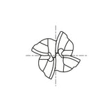 8% COBALT (M42) Flat Shank E2021 Series, HSS Co8, 4 Flute Long Length Ball Nose COBALT & HSS End Mills 1/4～1