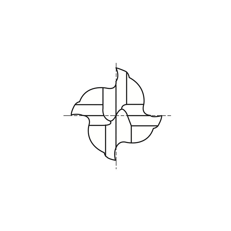 8% COBALT (M42) Flat Shank E2039 & HSS (M2) Flat Shank E1039 Series, HSS Co8 & HSS, 4 Flute Regular Length Center Cutting Double COBALT & HSS End Mills 1/8～1