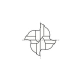 8% COBALT (M42) Flat Shank E2039 & HSS (M2) Flat Shank E1039 Series, HSS Co8 & HSS, 4 Flute Regular Length Center Cutting Double COBALT & HSS End Mills 1/8～1