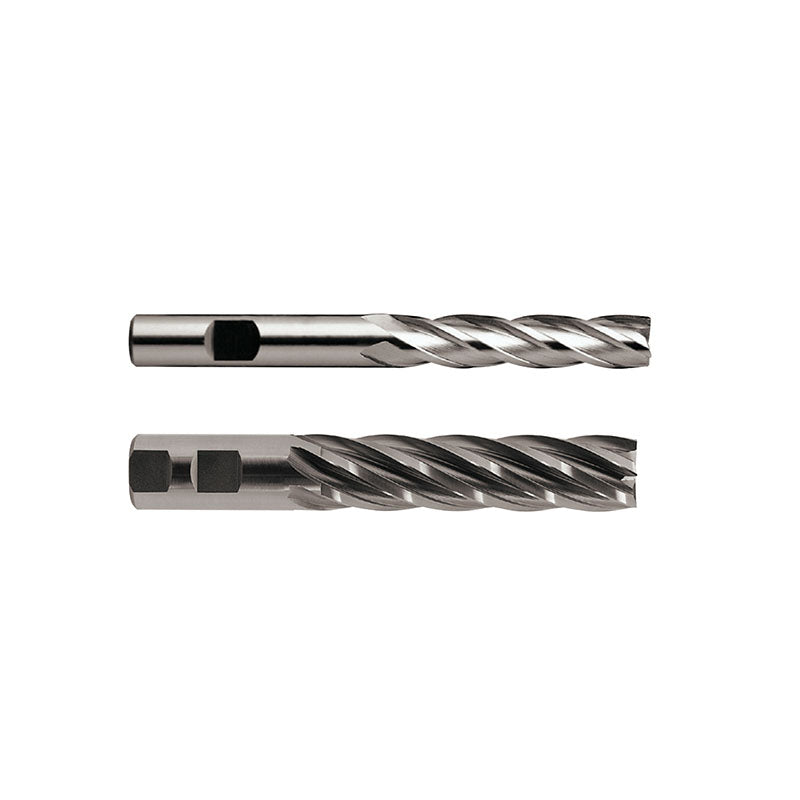 8% COBALT (M42) Flat Shank E2040 / E2162 & HSS (M2) Flat Shank E1040 / E1162 Series, HSS Co8 & HSS, 4&6 Flute Long Length Center Cutting COBALT & HSS End Mills 1/4～1