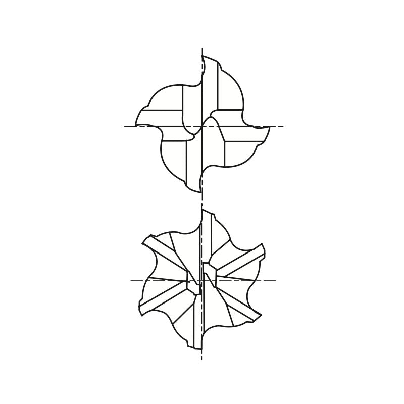 8% COBALT (M42) Flat Shank E2041 / E2175 & HSS (M2) Flat Shank E1041 / E1175 Series, HSS Co8 & HSS, 4&6 Flute Extra Long Length Center Cutting COBALT & HSS End Mills 1/4～1