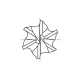 8% COBALT (M42) Flat Shank E2042 & HSS (M2) Flat Shank E1042 Series, HSS Co8 & HSS, 6 Flute Regular Length Center Cutting Double COBALT & HSS End Mills 1/2～2