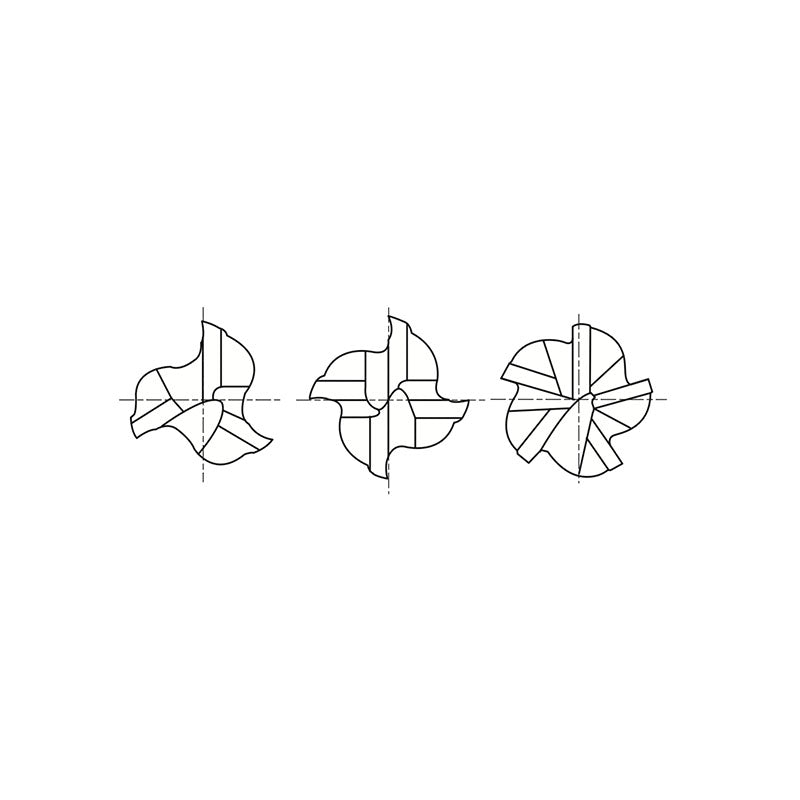 8% COBALT (M42) Flat Shank E2085 Series, HSS Co8, Multi Flute Regular Length Fine Pitch Roughing Center Cutting COBALT & HSS End Mills 1/4~1