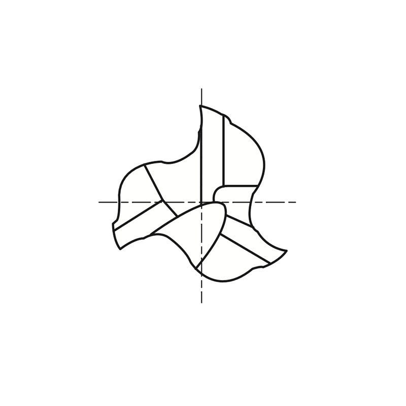 8% COBALT (M42) Flat Shank E2086 Series, HSS Co8, 3 Flute Stub Length Fine Pitch Roughing Center Cutting COBALT & HSS End Mills 1/4~1