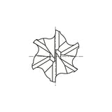 8% COBALT (M42) Flat Shank E2100 & HSS (M2) Flat Shank E1100 Series, HSS Co8 & HSS, 6 Flute Regular with Combination Center Cutting (2 Shank) COBALT & HSS End Mills 2