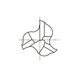 8% COBALT (M42) Flat Shank E2241 Series, HSS Co8, 3flute Stub Length Coarse Pitch Roughing Center Cutting COBALT & HSS End Mills 1/4~1