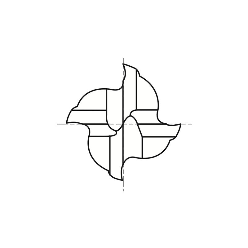 8% COBALT (M42) Plain Shank E2004 & HSS (M2) Plain Shank E1004 Series, HSS Co8 & HSS, 4flute Miniature Regular Length Double COBALT & HSS End Mills 1/16~3/16